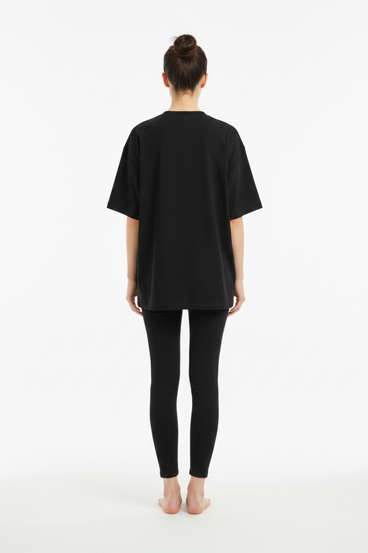 Essential Tee Black — Back Shot
