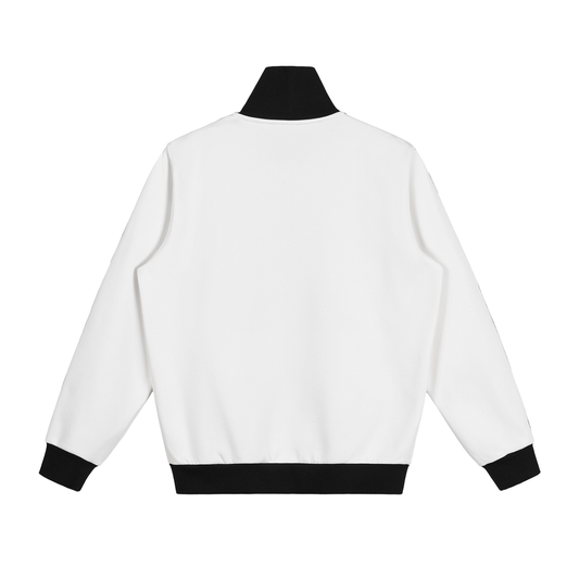 Contrast Side Stripe Fleece Track Jacket