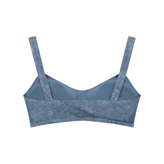 Women's Faux Denim Sports Bra