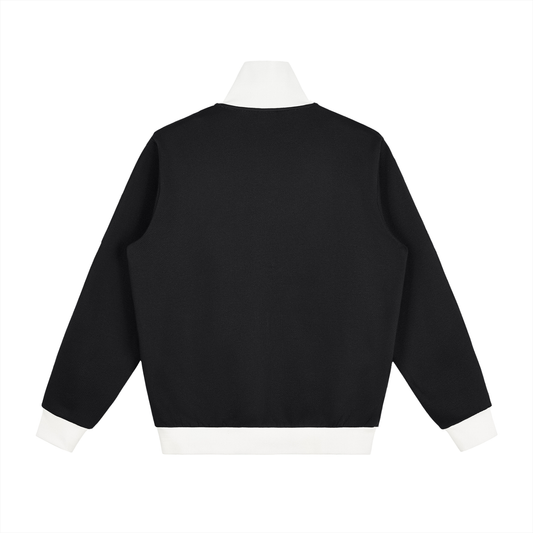 Contrast Side Stripe Fleece Track Jacket