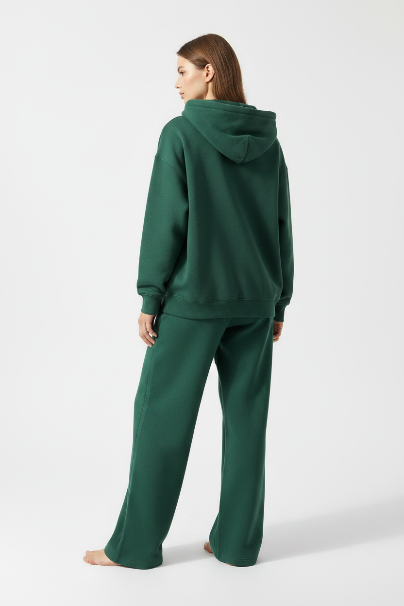 Back — Forest Green Essential Zip Hoodie