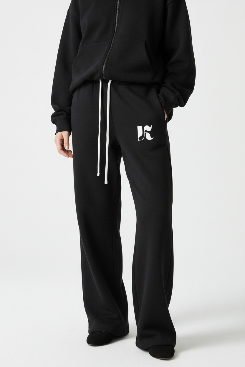 Close-up — Black Essential SweatPants