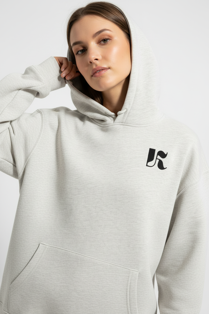 Close up hoodie female model