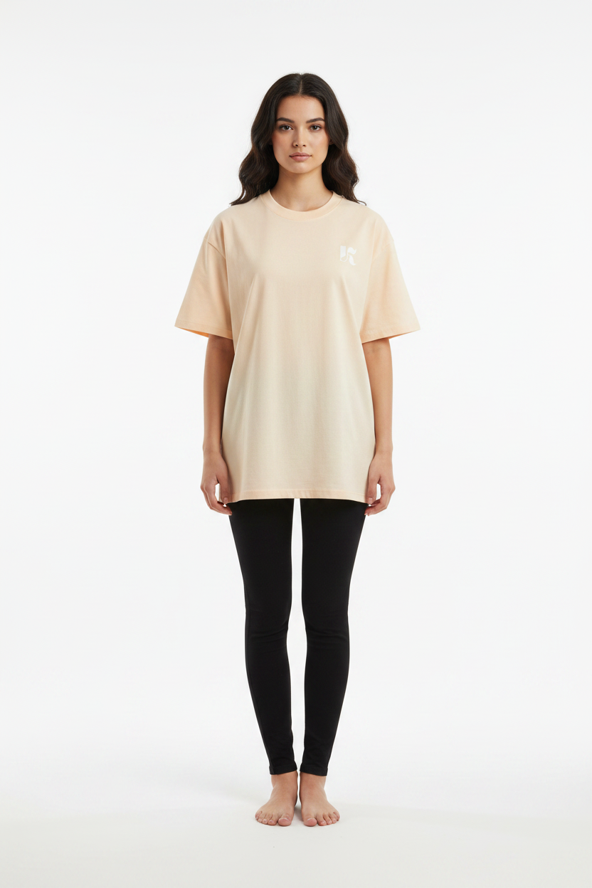 Essential Tee Apricot — Front Shot
