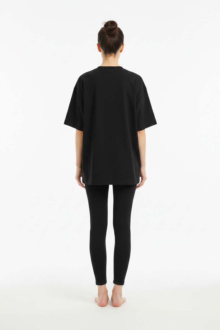 Essential Tee Black — Back Shot