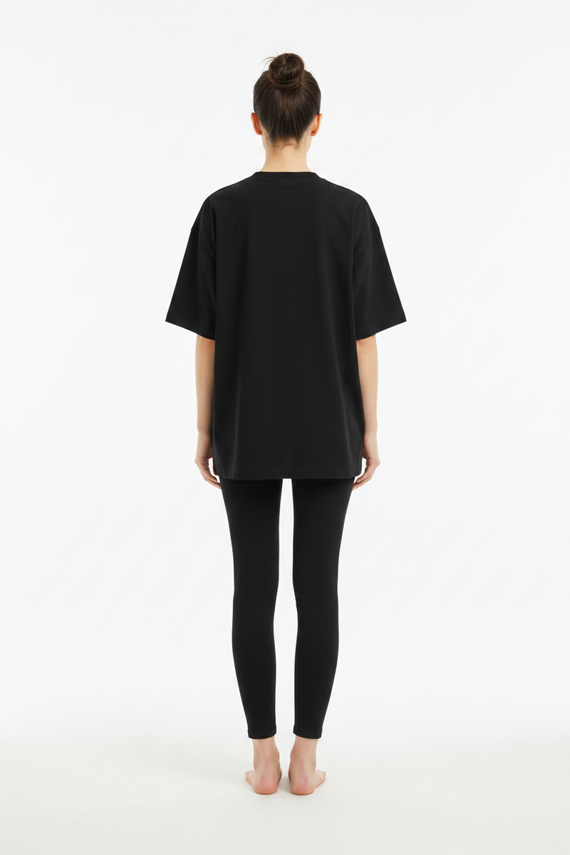 Essential Tee Black — Back Shot