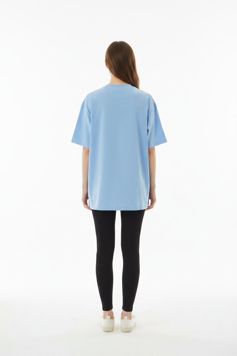 Essential Tee Blue — Back Shot