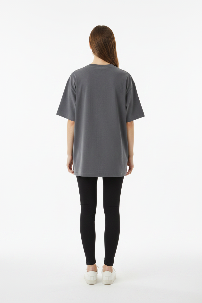 Essential Tee Dark Gray — Back Shot