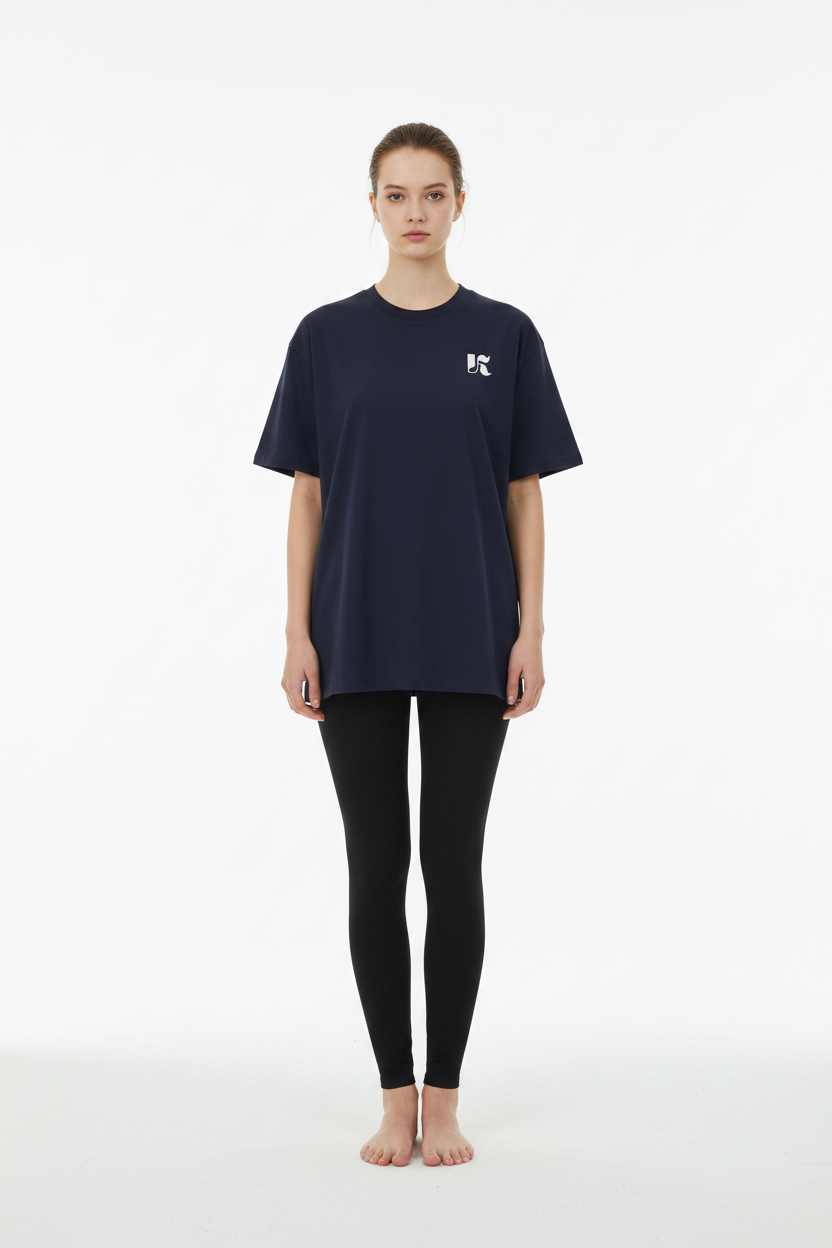 Essential Tee Navy Blue — Front Shot