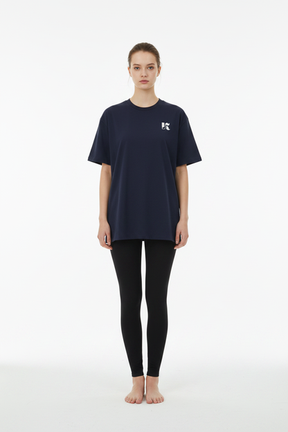 Essential Tee Navy Blue — Front Shot