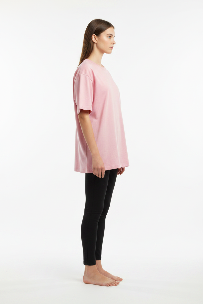 Essential Tee Pink — Side Shot