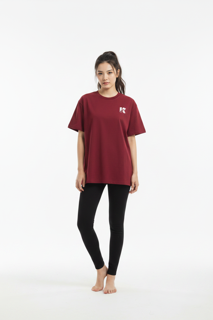 Essential Tee Wine Red — Front Shot
