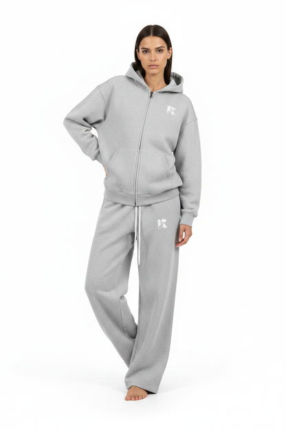 Front — Grey Marl Essential SweatPants