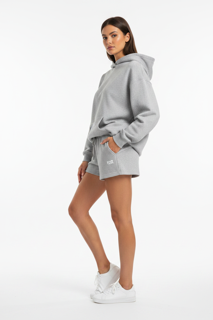 Grey Marl Shorts — Side