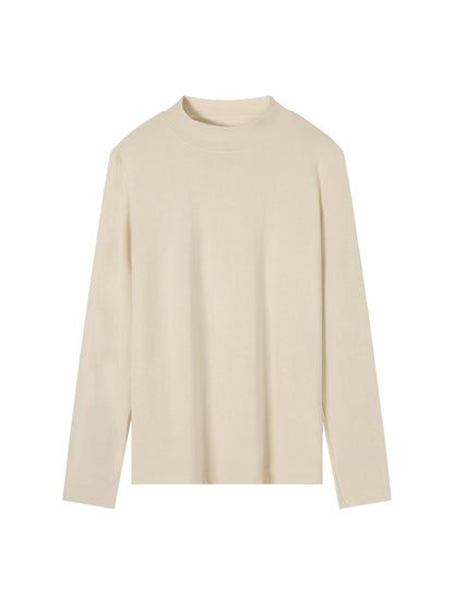 SoftSculpt Maple Mock‑Neck