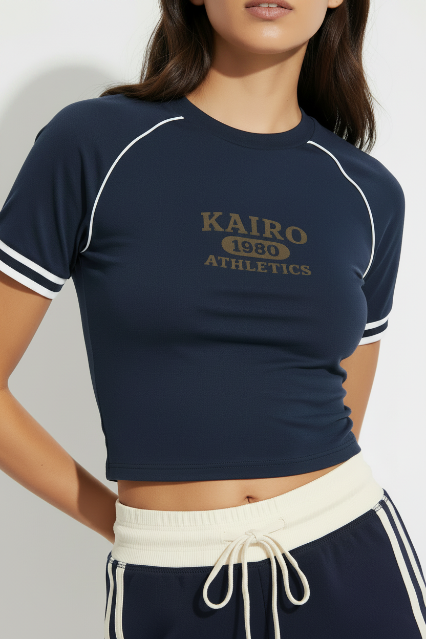 KAIRO 1980 Athletics Tee Close-Up Different Pose