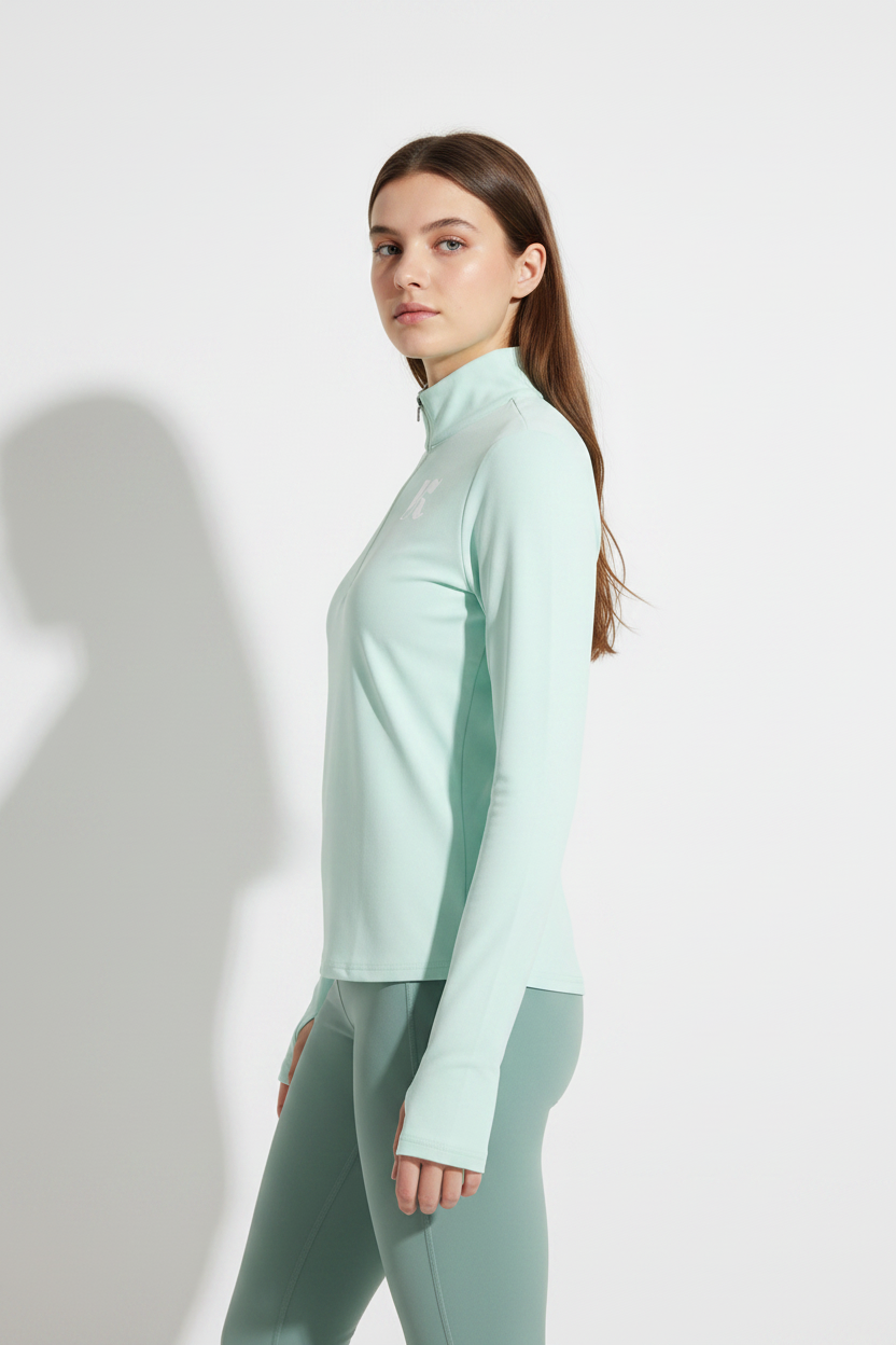 Mint quarter zip side model
