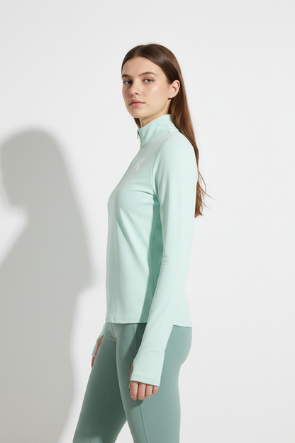 Mint quarter zip side model