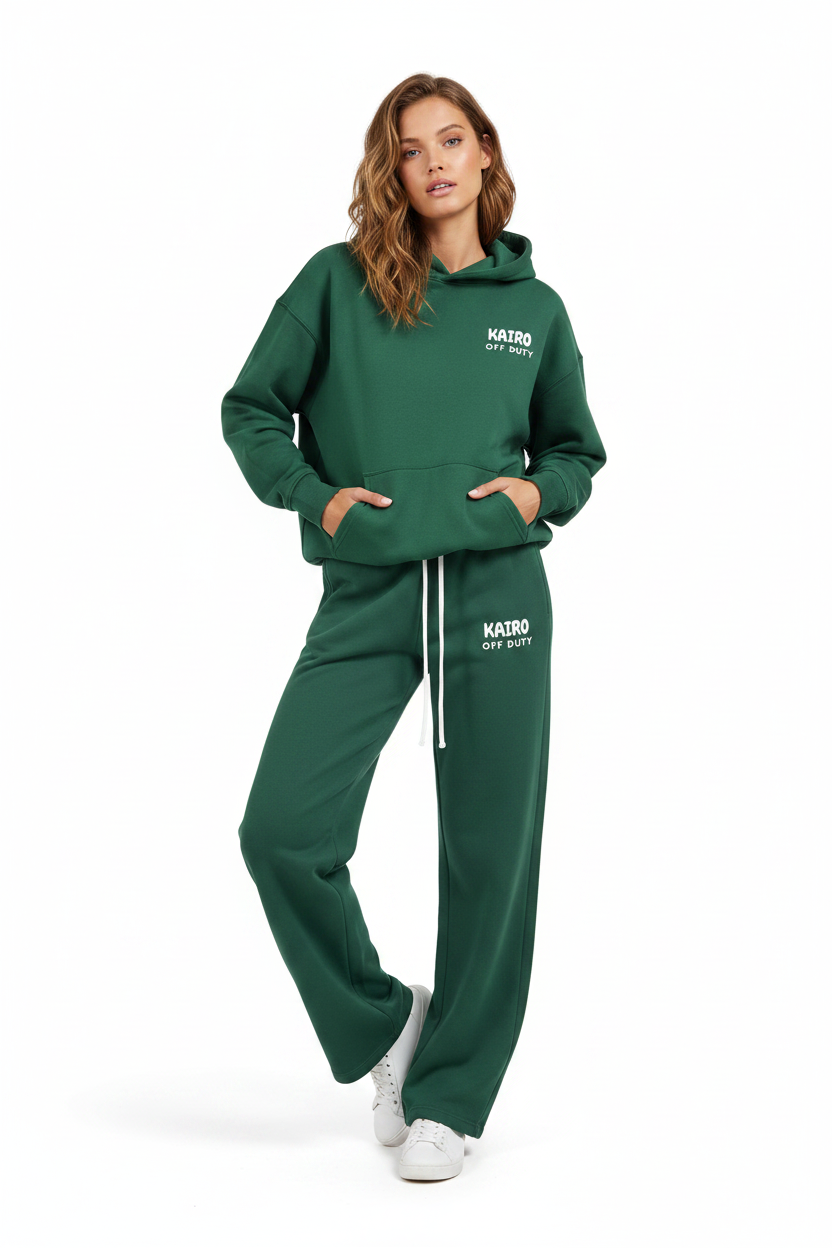 Off Duty Hoodie Forest Green – Front
