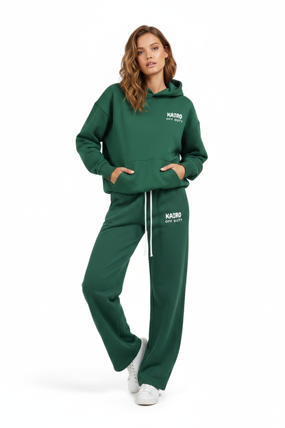 Off Duty Hoodie Forest Green – Front