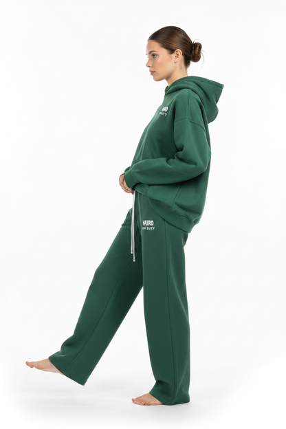 Off Duty Hoodie Forest Green – Side