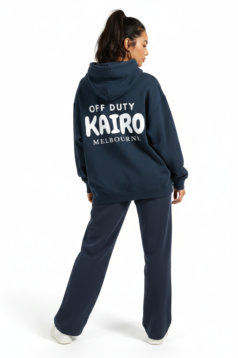 Off Duty Hoodie Navy – Back