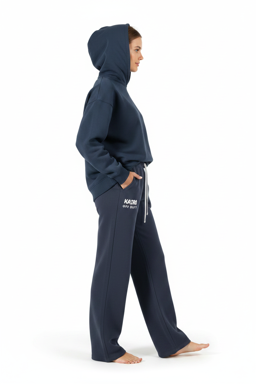 Off Duty Hoodie Navy – Side