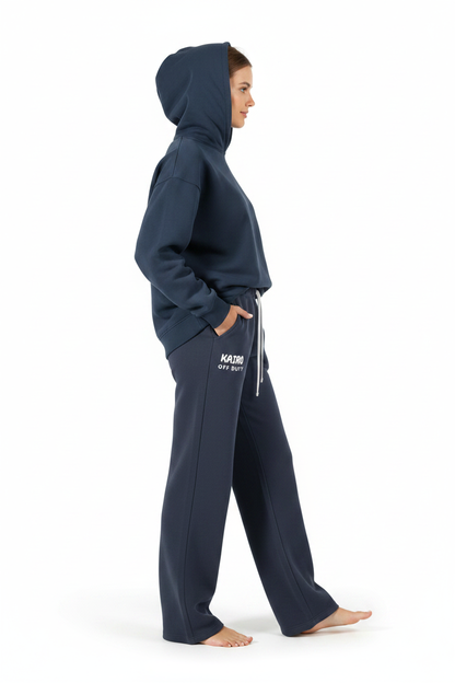 Off Duty Hoodie Navy – Side