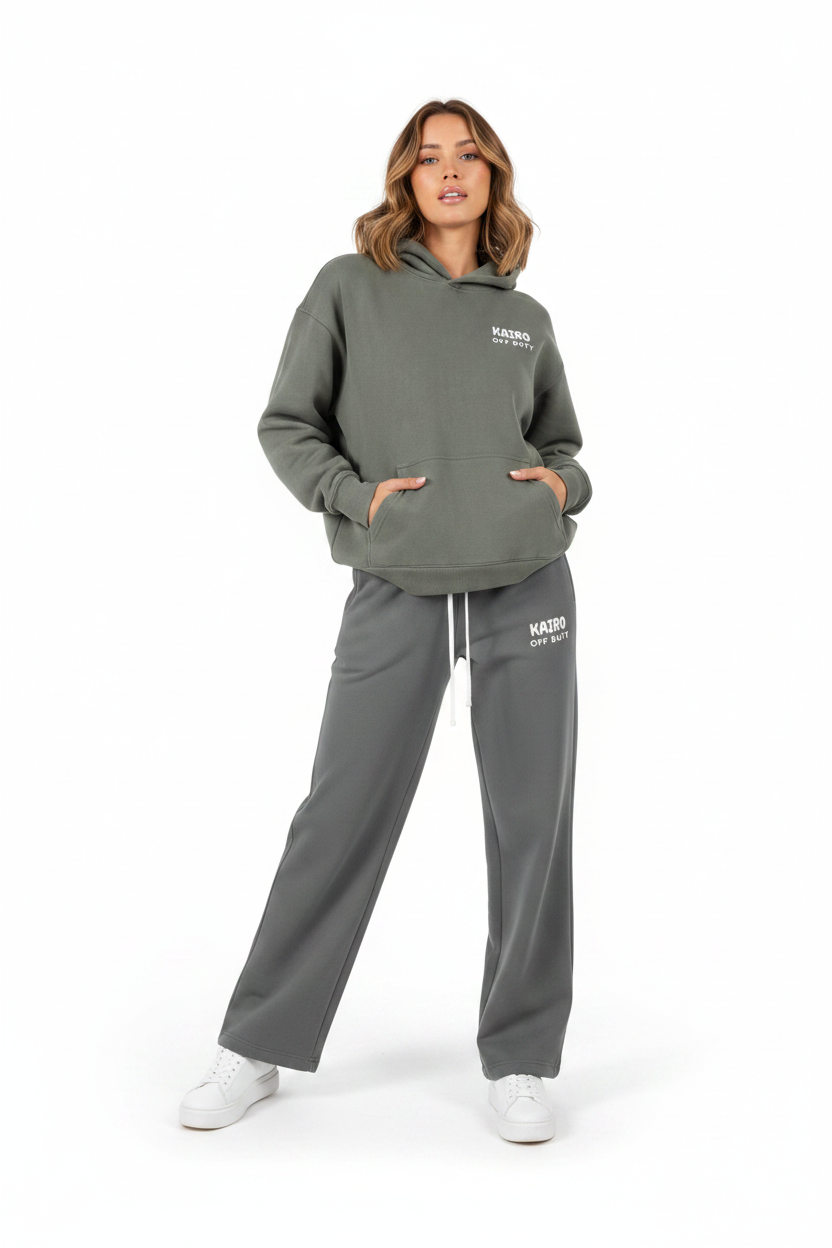 Off Duty Hoodie Olive – Front