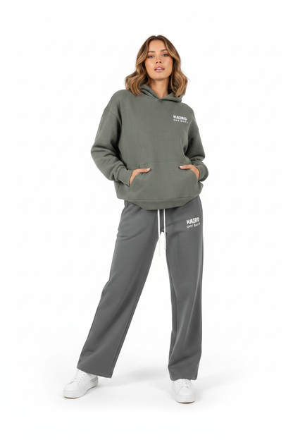 Off Duty Hoodie Olive – Front