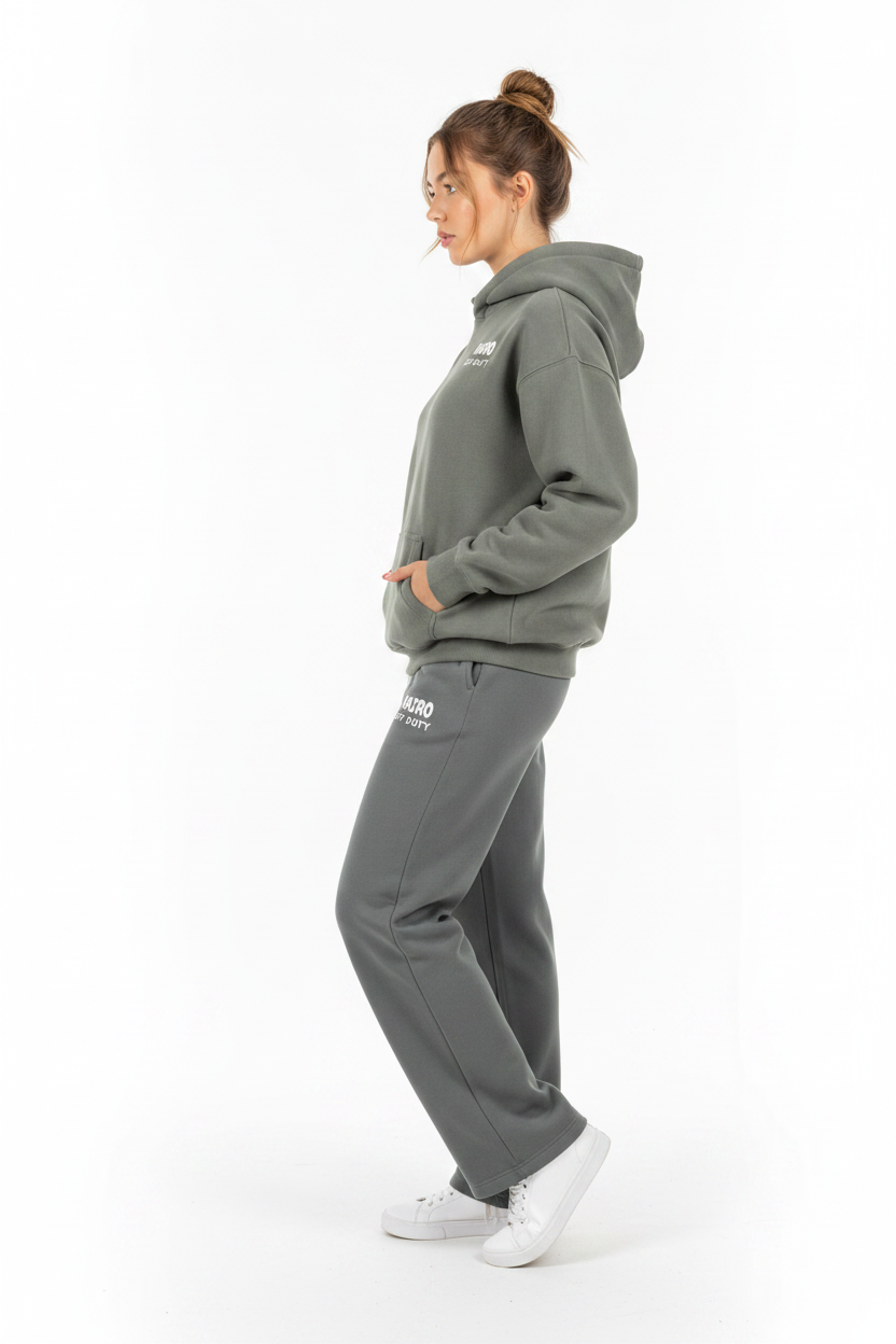 Off Duty Hoodie Olive – Side