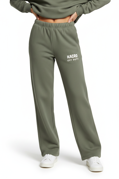Off Duty Joggers Olive – Close-up